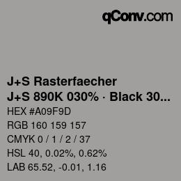 Color code: J+S Rasterfaecher - J+S 890K 030% · Black 30% | qconv.com