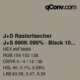 Code couleur: J+S Rasterfaecher - J+S 890K 090% · Black 10% | qconv.com