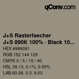 Farbcode: J+S Rasterfaecher - J+S 890K 100% · Black 10% | qconv.com