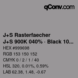 Color code: J+S Rasterfaecher - J+S 900K 040% · Black 10% | qconv.com