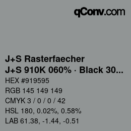 Code couleur: J+S Rasterfaecher - J+S 910K 060% · Black 30% | qconv.com