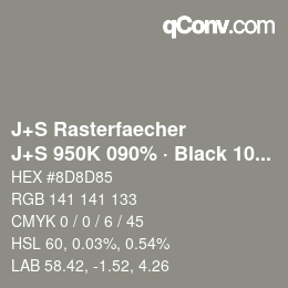 Código de color: J+S Rasterfaecher - J+S 950K 090% · Black 10% | qconv.com