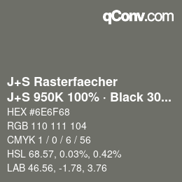 Farbcode: J+S Rasterfaecher - J+S 950K 100% · Black 30% | qconv.com