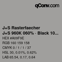 Farbcode: J+S Rasterfaecher - J+S 960K 060% · Black 10% | qconv.com