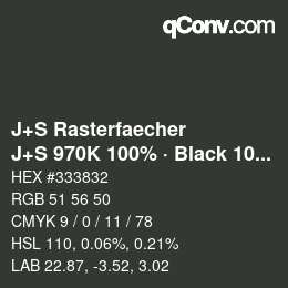 Farbcode: J+S Rasterfaecher - J+S 970K 100% · Black 10% | qconv.com
