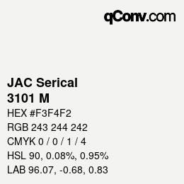 カラーコード: JAC Serical - 3101 M | qconv.com