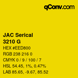 Farbcode: JAC Serical - 3210 G | qconv.com