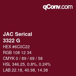 Farbcode: JAC Serical - 3322 G | qconv.com