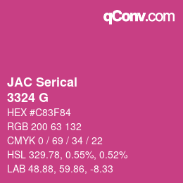 Farbcode: JAC Serical - 3324 G | qconv.com