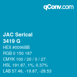 Farbcode: JAC Serical - 3419 G | qconv.com