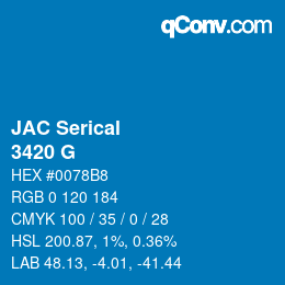 Farbcode: JAC Serical - 3420 G | qconv.com