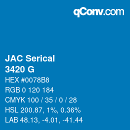 カラーコード: JAC Serical - 3420 G | qconv.com