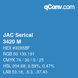 カラーコード: JAC Serical - 3420 M | qconv.com