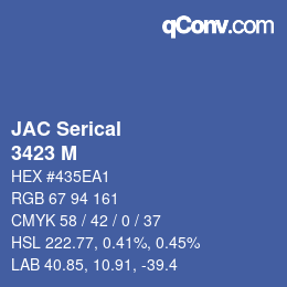 Farbcode: JAC Serical - 3423 M | qconv.com