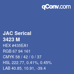 Código de color: JAC Serical - 3423 M | qconv.com