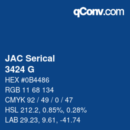 カラーコード: JAC Serical - 3424 G | qconv.com