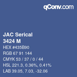 Código de color: JAC Serical - 3424 M | qconv.com