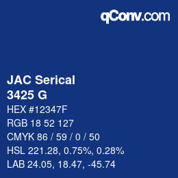 カラーコード: JAC Serical - 3425 G | qconv.com