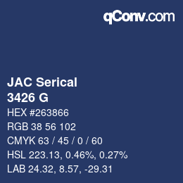 カラーコード: JAC Serical - 3426 G | qconv.com