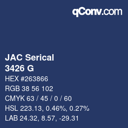 カラーコード: JAC Serical - 3426 G | qconv.com