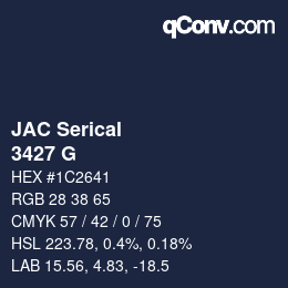 Farbcode: JAC Serical - 3427 G | qconv.com