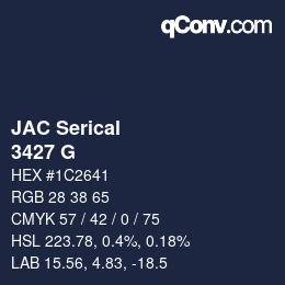 カラーコード: JAC Serical - 3427 G | qconv.com