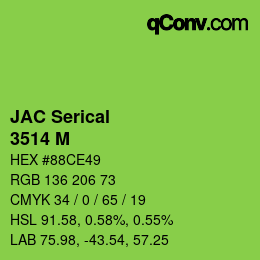 Código de color: JAC Serical - 3514 M | qconv.com