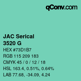 カラーコード: JAC Serical - 3520 G | qconv.com
