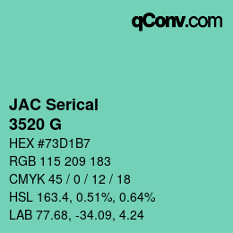 カラーコード: JAC Serical - 3520 G | qconv.com