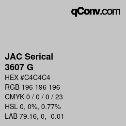 Farbcode: JAC Serical - 3607 G | qconv.com