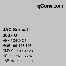 Código de color: JAC Serical - 3607 G | qconv.com