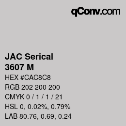 Farbcode: JAC Serical - 3607 M | qconv.com