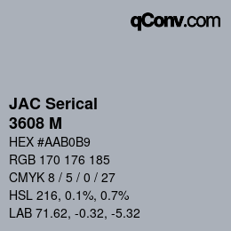 Código de color: JAC Serical - 3608 M | qconv.com