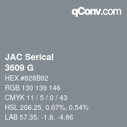 Color code: JAC Serical - 3609 G | qconv.com