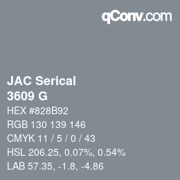 Código de color: JAC Serical - 3609 G | qconv.com