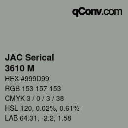 Farbcode: JAC Serical - 3610 M | qconv.com