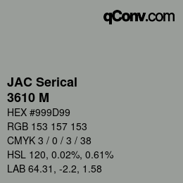 Código de color: JAC Serical - 3610 M | qconv.com