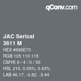 Código de color: JAC Serical - 3611 M | qconv.com
