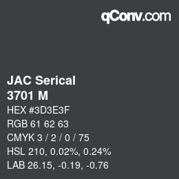 Farbcode: JAC Serical - 3701 M | qconv.com