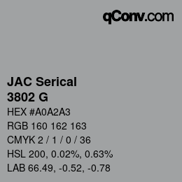 カラーコード: JAC Serical - 3802 G | qconv.com