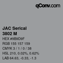 Código de color: JAC Serical - 3802 M | qconv.com