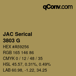 カラーコード: JAC Serical - 3803 G | qconv.com