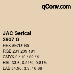 Farbcode: JAC Serical - 3907 G | qconv.com