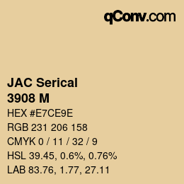 Código de color: JAC Serical - 3908 M | qconv.com