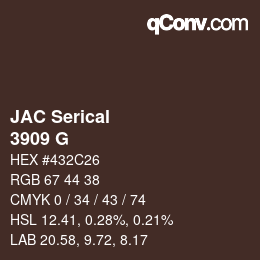 カラーコード: JAC Serical - 3909 G | qconv.com