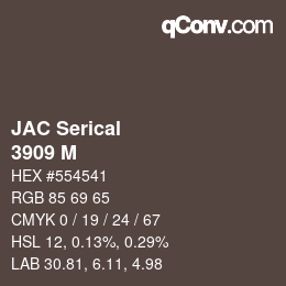 Farbcode: JAC Serical - 3909 M | qconv.com