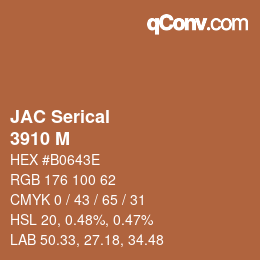 Código de color: JAC Serical - 3910 M | qconv.com