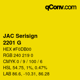 カラーコード: JAC Serisign - 2201 G | qconv.com