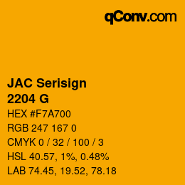 カラーコード: JAC Serisign - 2204 G | qconv.com