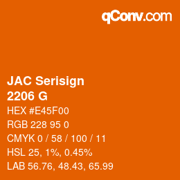 Color code: JAC Serisign - 2206 G | qconv.com